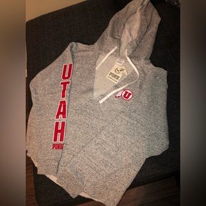 University of Utah PINK gray hoodie